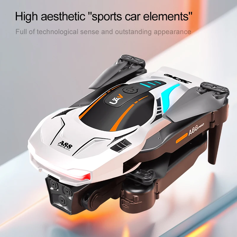 A88 Drone 8K Professional Dual-Camera Aerial Photography 360-Degree Obstacle Avoidance Mobile Positioning Folding Quadcopter Toy