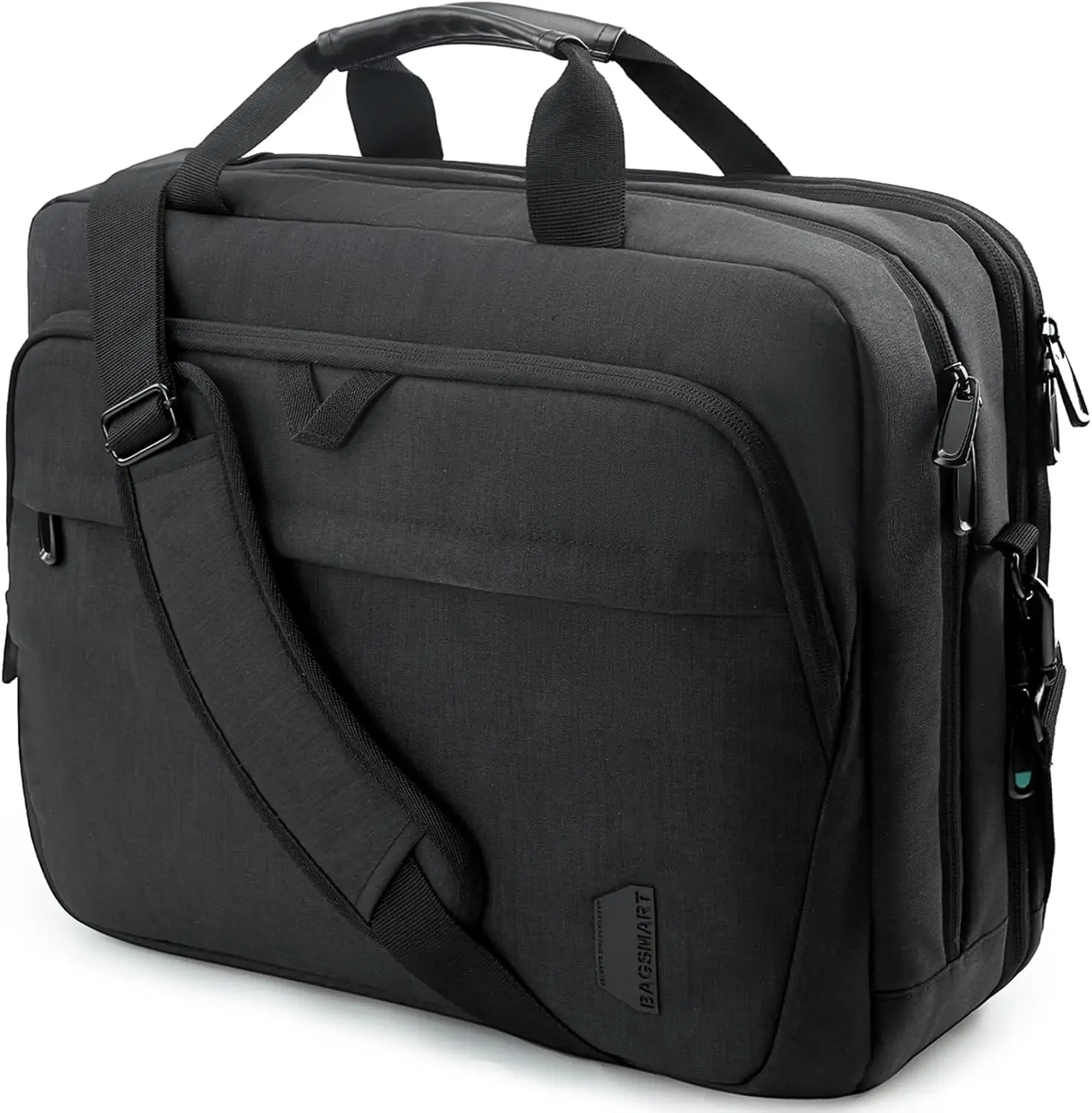 

17.3 Inch Expandable Laptop Bag, Shoulder Briefcase for Men Women, Black