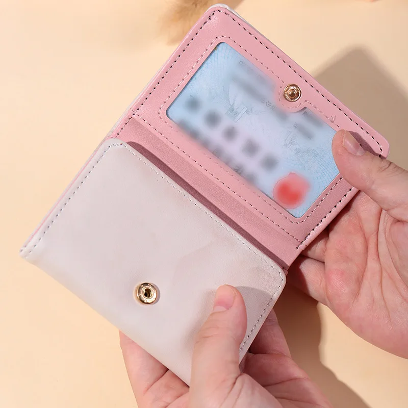 Kirbys Simple Short Women Wallets High Quality Card Holder Large Capacity Female Coin Purses Small Card Bag Wallet for Purses view 3