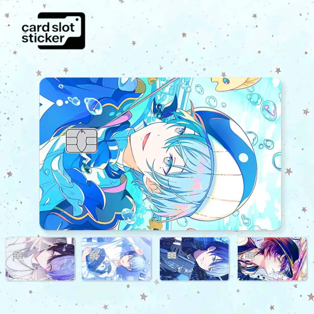 Anime Project Sekai Toya Aoyagi  Credit Card HD Stickers Game Card Decal Small Chip Waterproof Sticker Gift