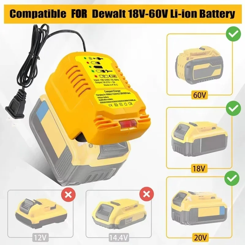 Car Jump Starter For Dewalt 20V Battery 100A Peak Emergency Starter Booster Power Tool Battery For 12V Vehicle view 6