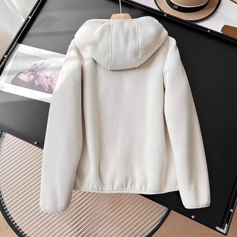 2025 الرياضة في الهواء الطلق على الوجهين القطبية بلوزة من الصوف هوديس رجل إمرأة امبسوول سترة الخريف الشتاء رشاقته الدافئة ملابس خارجية