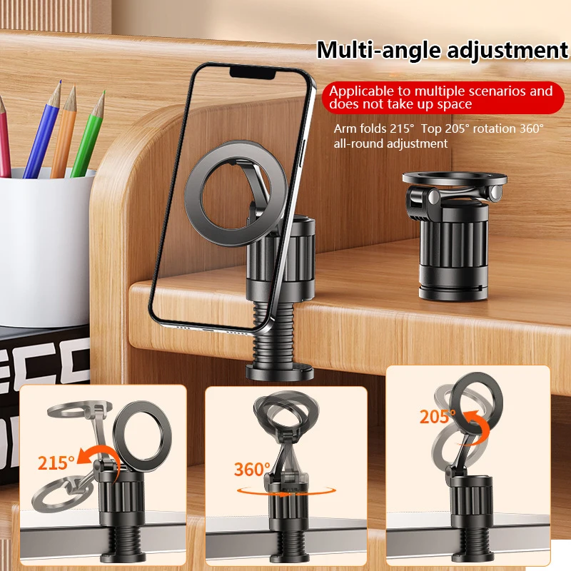 

Adjustable Universal Magnetic Phone Holder Travel Essentials Flexible Rotation Hands-Free Airplane Phone Mount Seat Phone Stand