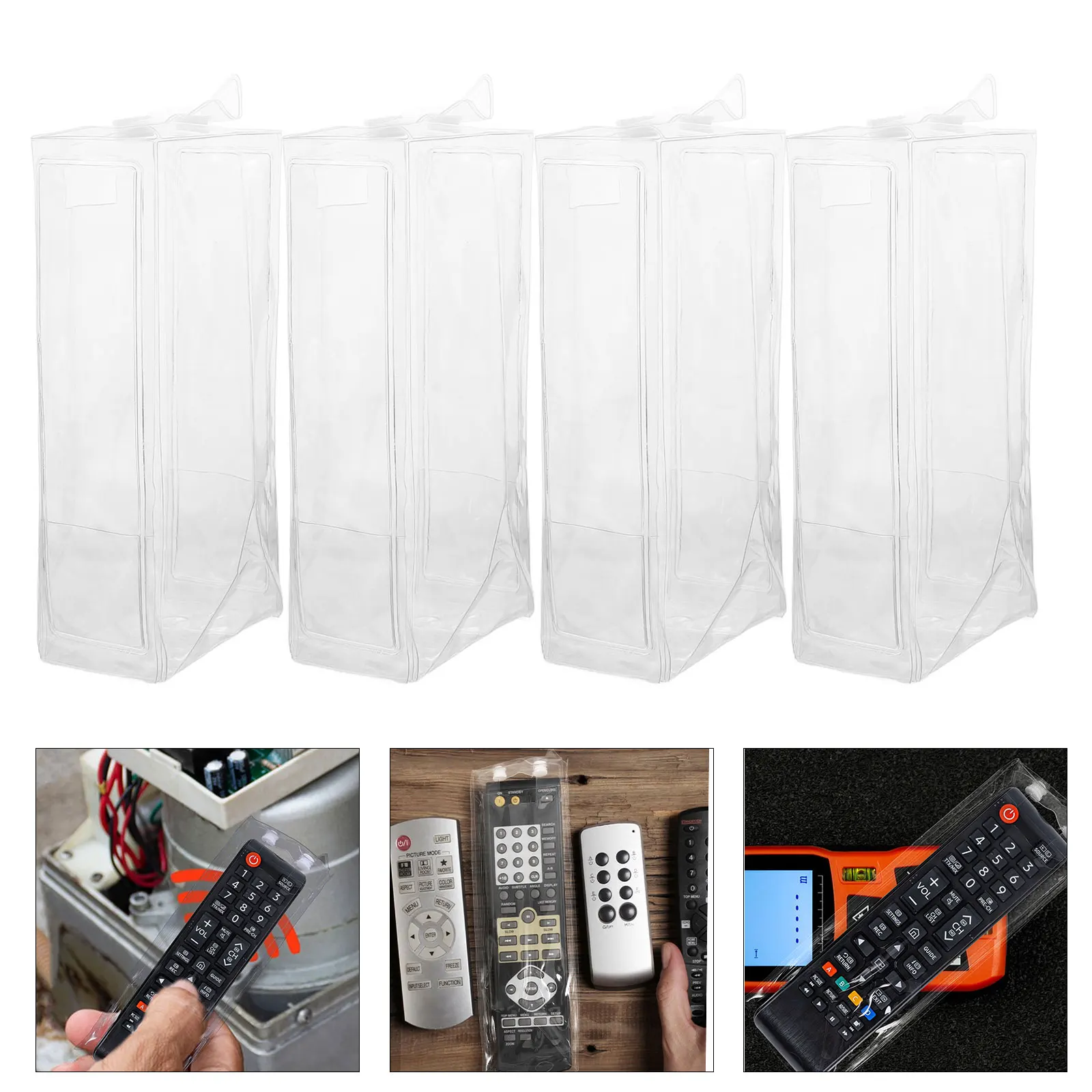 

5pcs Transmitter Protector Transparent Pvc Remote Control Cover Industrial Case Protective Sleeve For Toolbox