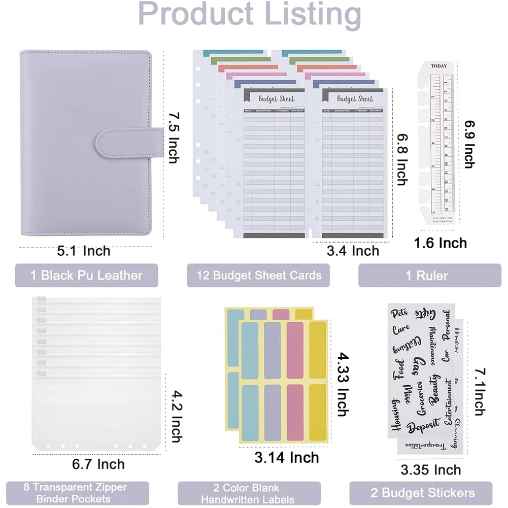 Папка для денег и денег, используется для средств, для менеджера по денежным расходам, для управления финансами, с искусственной кожей, конверт на молнии