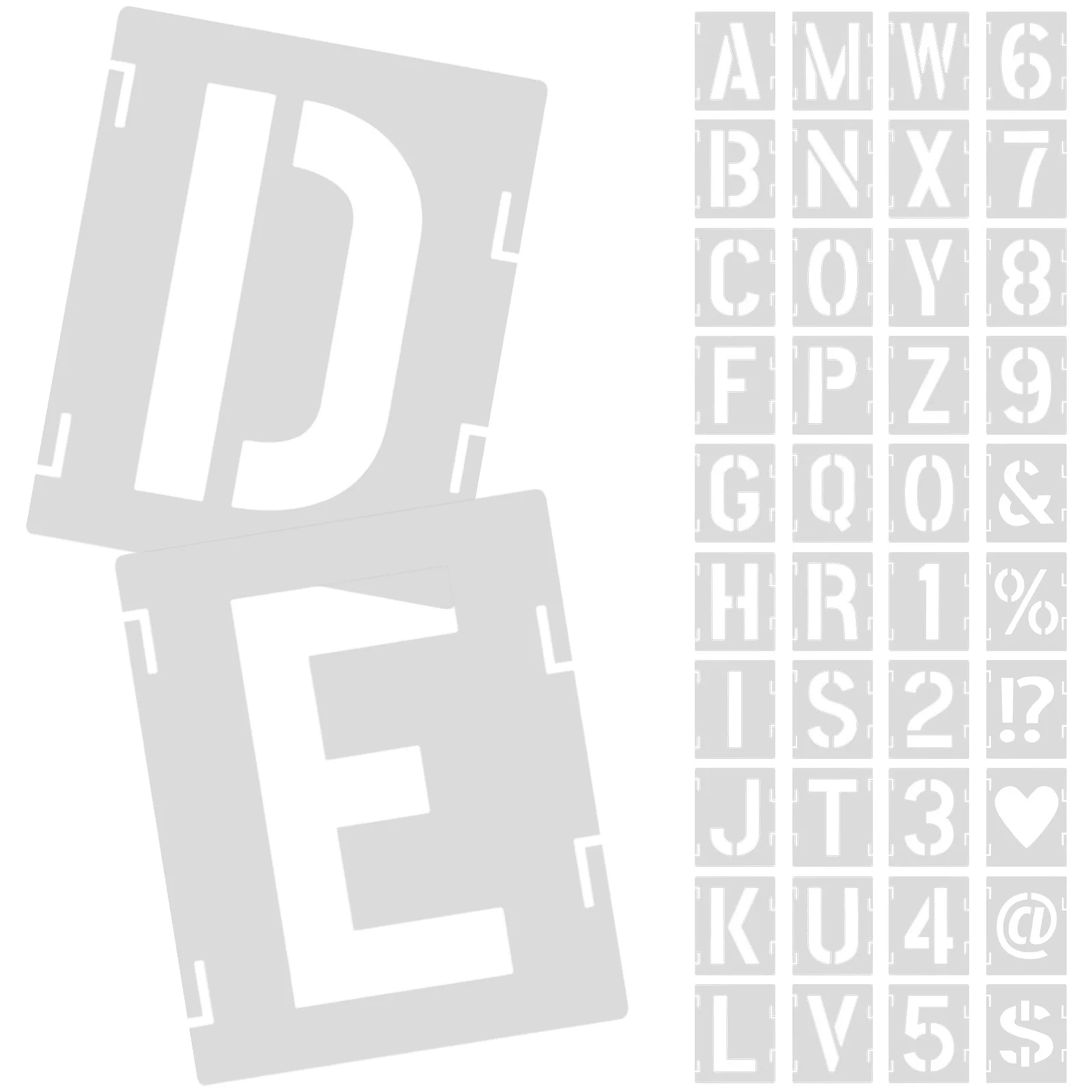 

1 Set Reusable Painting Stencils Multi-Function Letter Templates For Diy Craft Wall Canvas Wood Decor Stencils For Painting