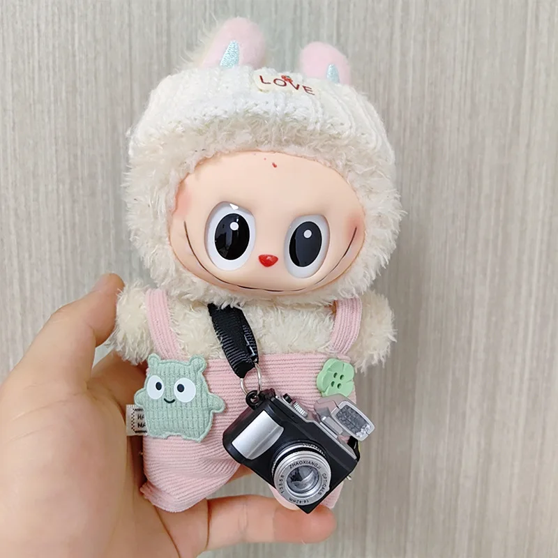 For Labubu Accessories For Crybaby Accessories Cartoon style camera phone Bag Plush Doll Accessories Pendant Fan Birthday Gift