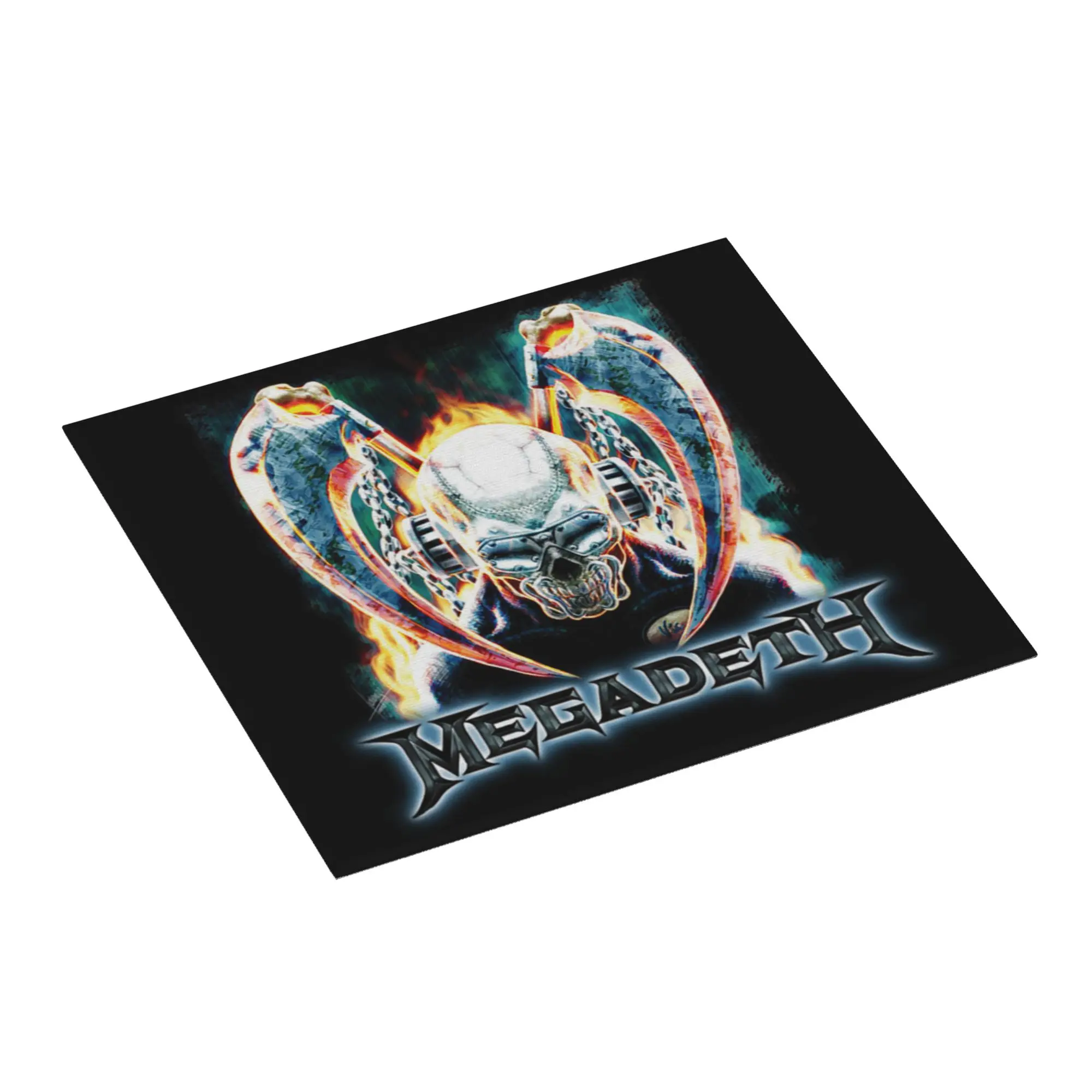 Skull Megadeths Heavy Metal Band Non‑Slip Waterproof Absorbent Barware Tableware Oil Proof Reusable  Drying Mat For Kitchen