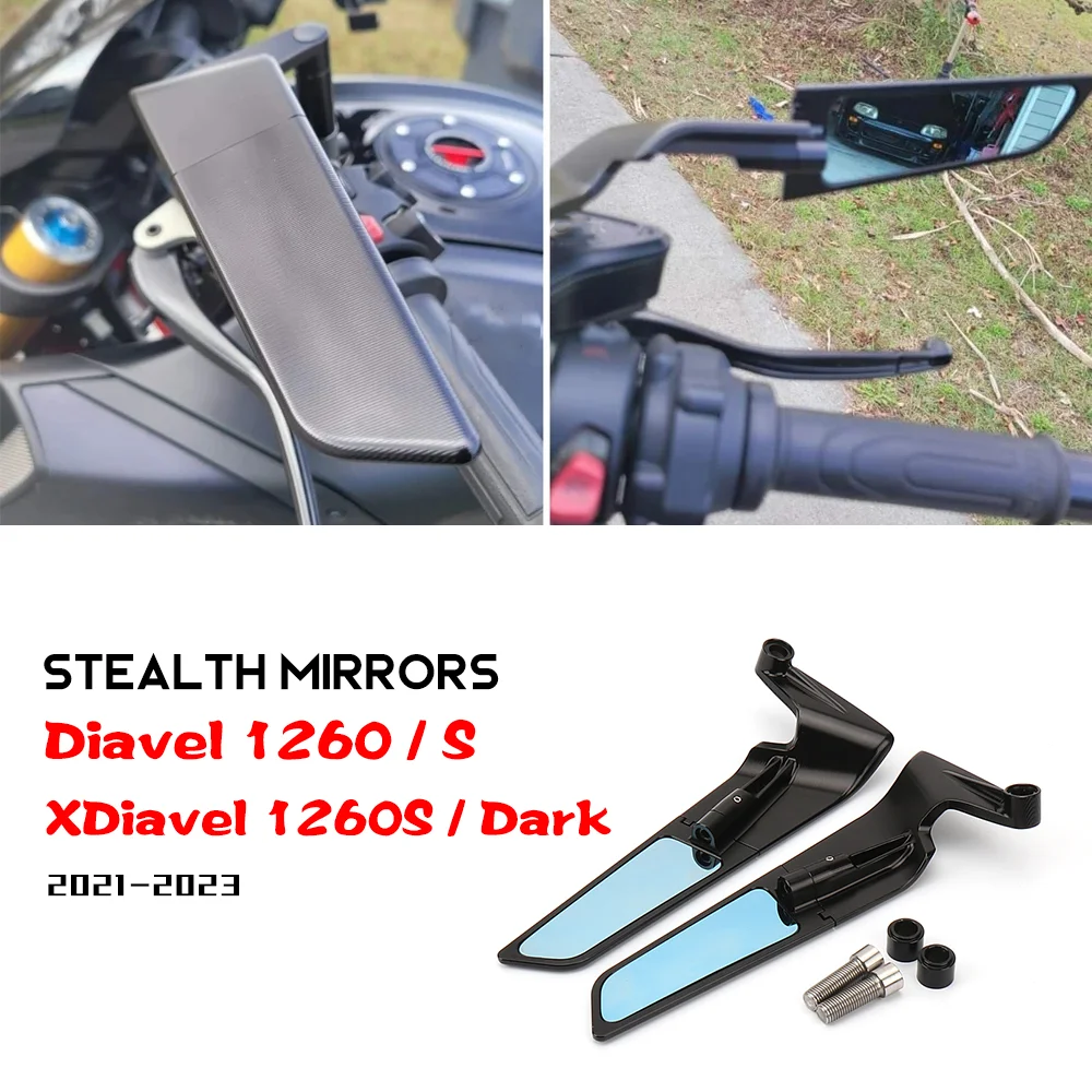 

for Ducati Diavel 1262 Accessories Stealth Mirrors Diavel1262S Motorcycle Adjustable Winglet XDiavel 1262S Dark Diavel Parts