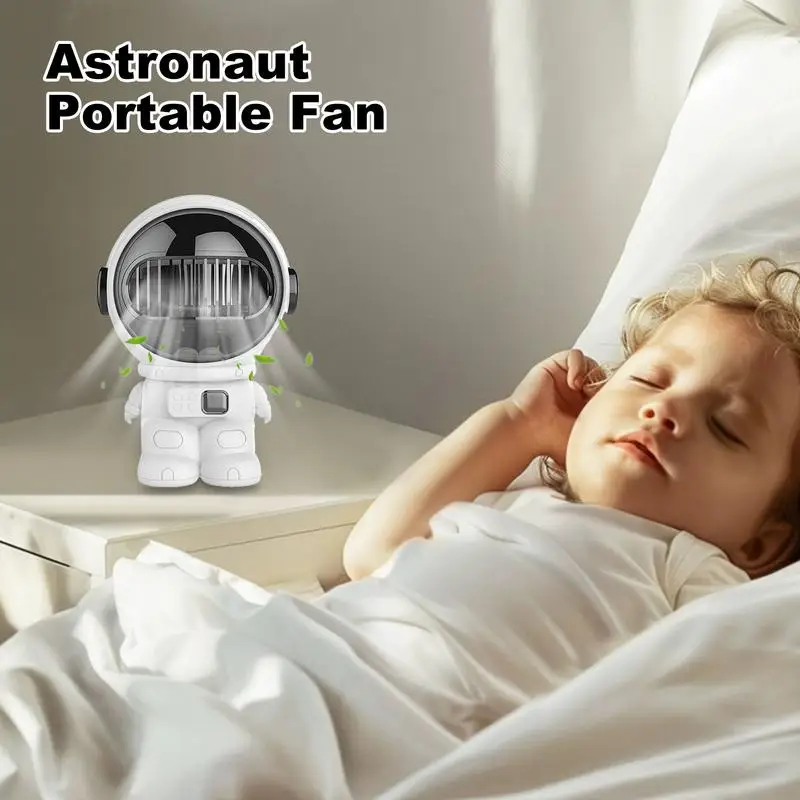 

Fan For Desk Astronaut Shape Portable Table Fan Handheld Portable Electric Bladeless Cooling Tool Personal For Desktop Bedroom