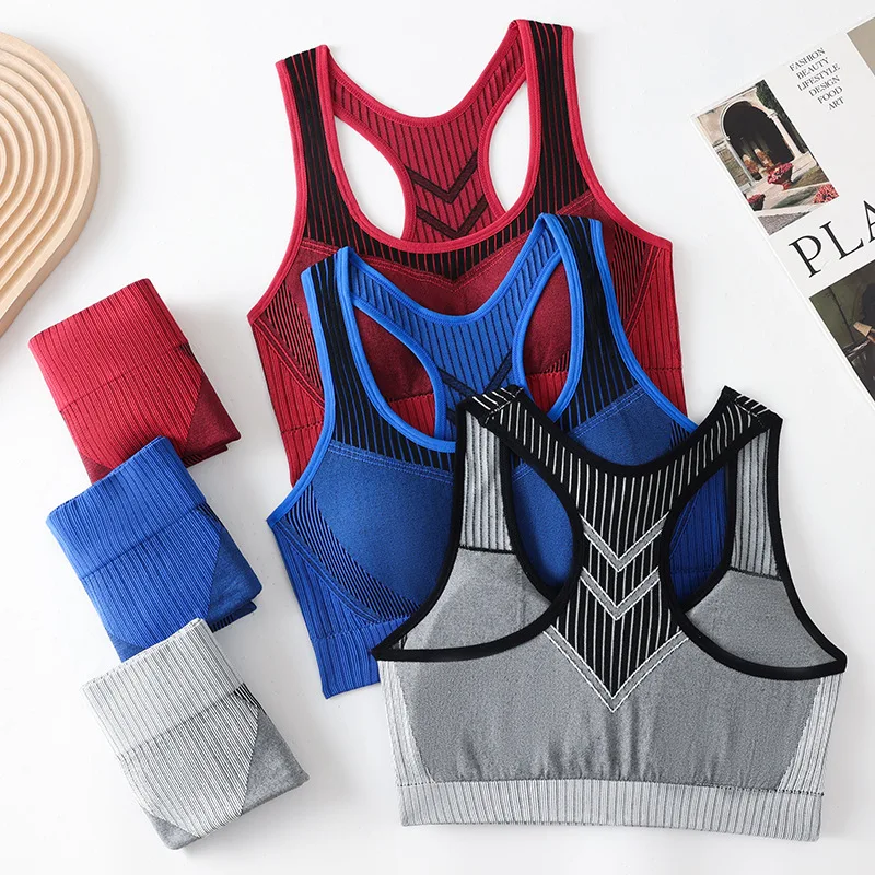 Letní sportovní podprsenka, dámská fitness podprsenka, vesta, kraťasy, fitness jóga, běžecká sada, nová spodní prádlo, vesta s rybí kostí - náhled 3
