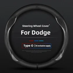 Steering wheel cover Leather carbon fiber fit Dodge Charger Challenger SRT Nitro Avenger Caliber Rampage Hornet Dart Viper