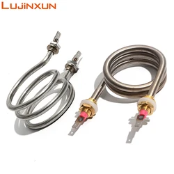 LUJINXUN  220V 800W/1200W Electric Water Heating Element 3 Coils  304 Stainess Steel Water Fountain Transverse Spring Pipe