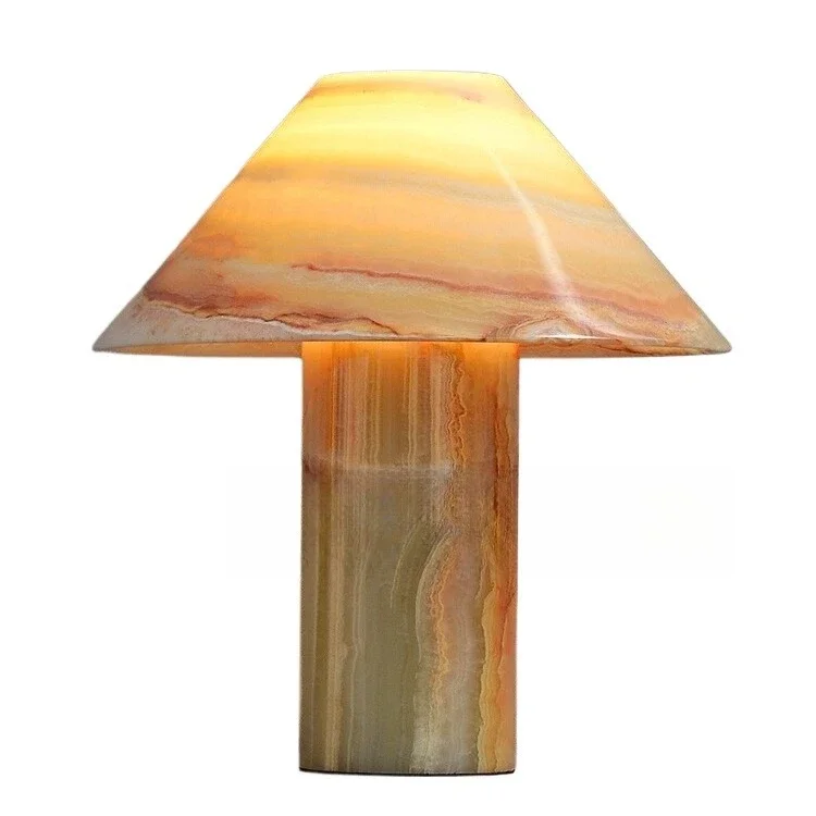 

High-end jade table lamp, medieval wabi-sabi wind bedroom bedside, lamps, light luxury decorative table lamp
