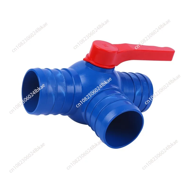 Agricultural three-way ball valve 3-inch sprinkler irrigation with switch water pipe valve pvc water belt connector quick connec