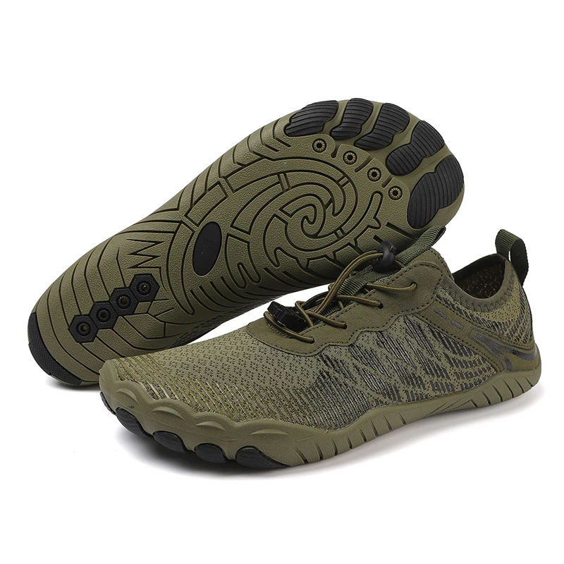 Unisex Quick Dry Water Shoes Non Slip Barefoot Aqua Shoes Adjustable Lace Beach Swim Surf River Trekking Yoga Fitness Outdoor Wa