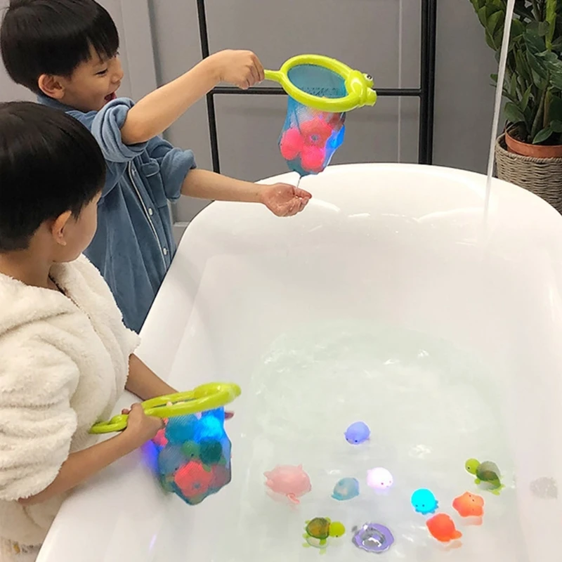 Juguete baño iluminado a prueba agua 9 piezas para niños pequeños que fomenta juego imaginativo en bañeras y 15UB
