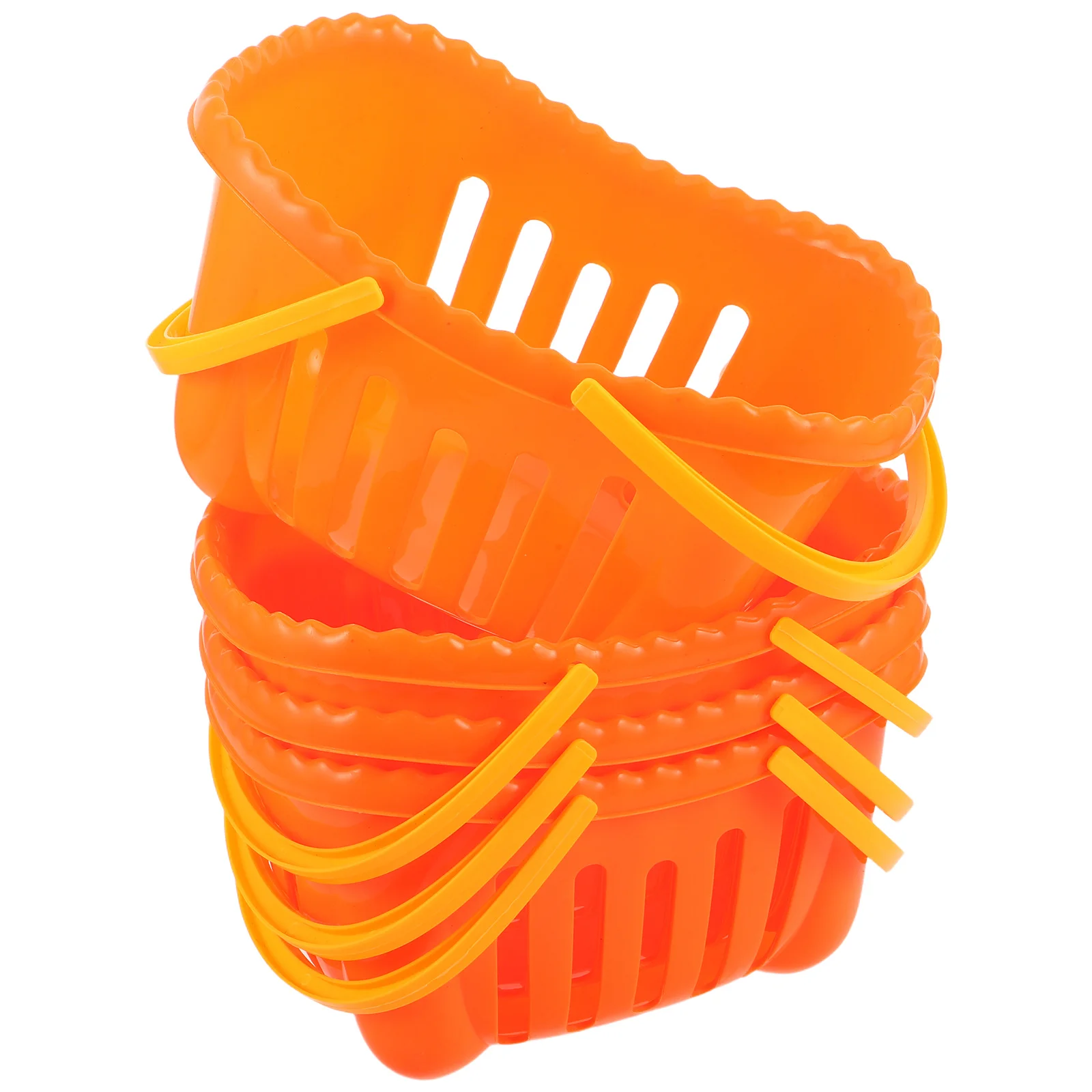 

4Pcs Kids Pretend Shopping Basket - Bright Portable Grocery Store Role Play Set - Enhances Creativity Communication Skills At