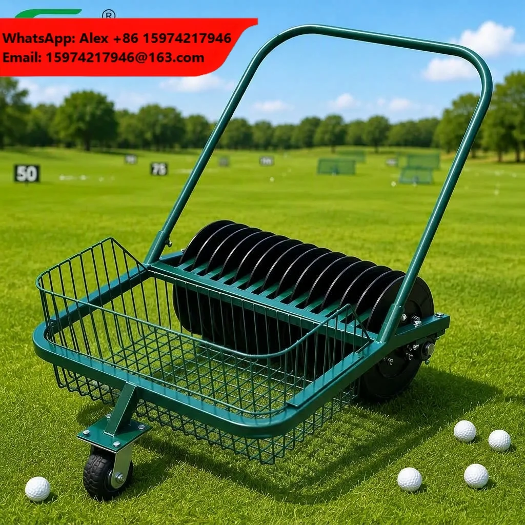 Golf Training Equipment Ball Pick Up Machine With Wheels Grass Files Using - Golf Balls Picker Range Golf Course Item