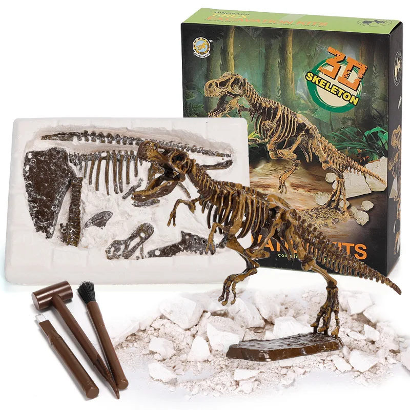 Jurassic World Kids Dinosaur Toy DIY Fossil Archaeology Excavation Kit Skeletons Dig Stem Science Educational Toys for Children