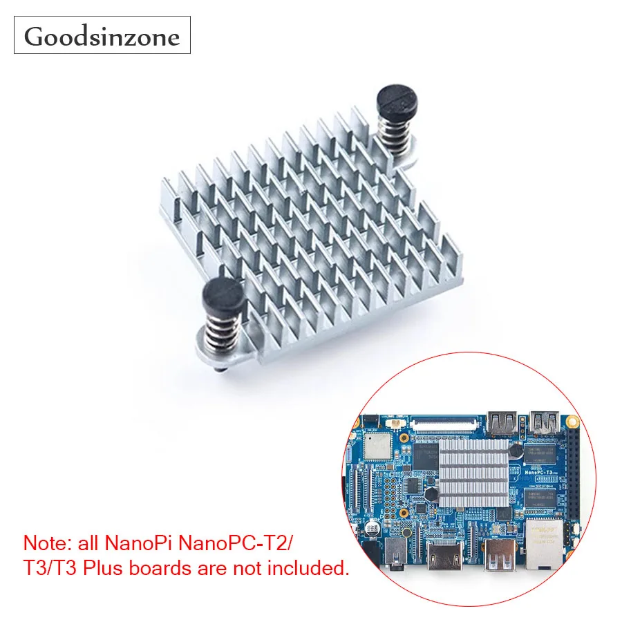 Aluminum Heat Sink for NanoPi NanoPC-T2/T3/T3 Plus, cooling Syetem Heatsink for NanoPi