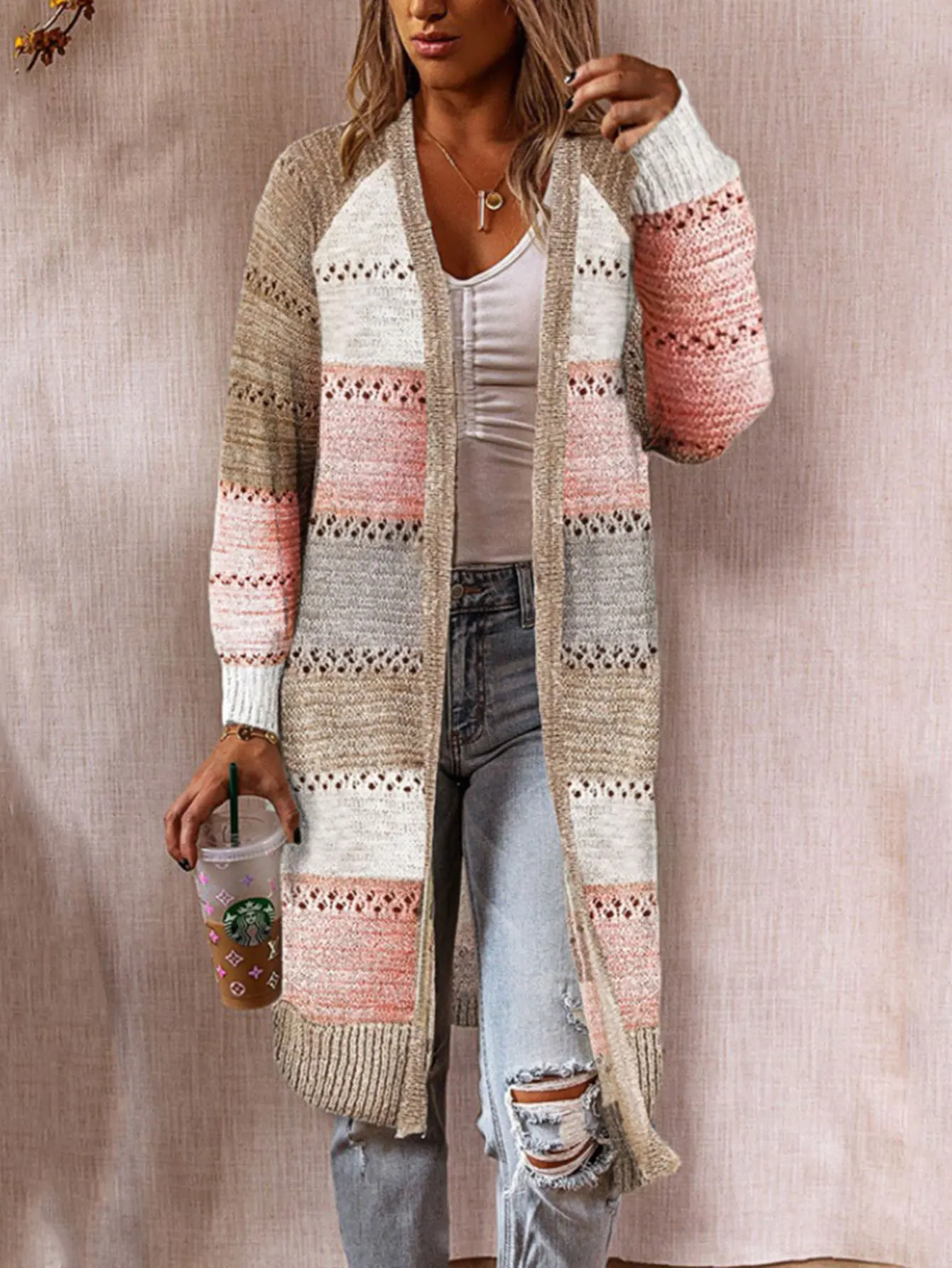 Cárdigan de moda para mujer, suéter, Otoño Invierno, nuevo estilo, deseo europeo americano, prendas de vestir exteriores de moda para mujer