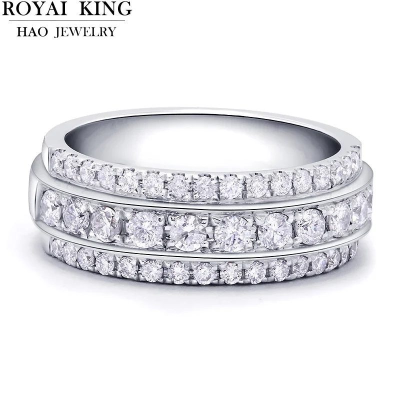 

South Africa One Carat Naked Diamond K Platinum Diamond Ring Luxury Men's and Women's Ring 925 Silver Mosan Diamond