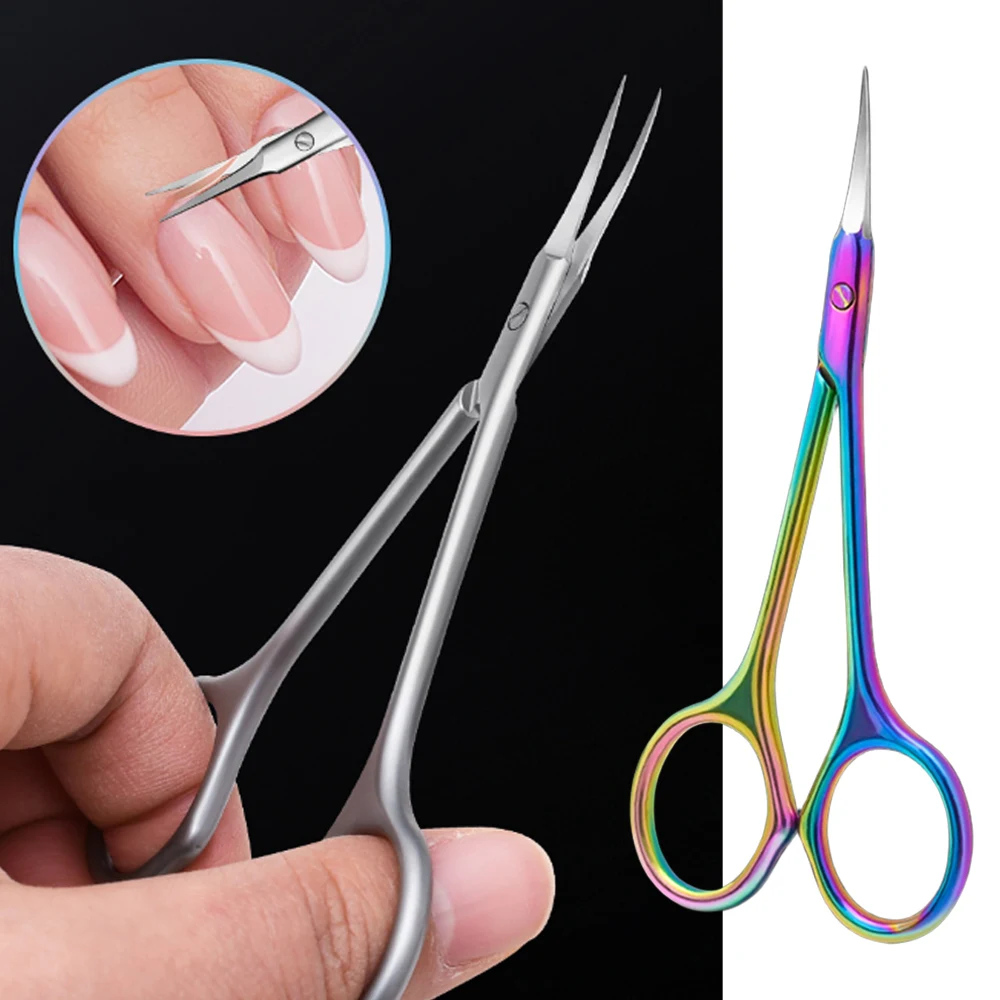 

Pedicure Tools Nails Trimmer Curved Scissors Dead Skin Remover Cuticle Nippers Nails Care Stainless Steel Manicure Tools