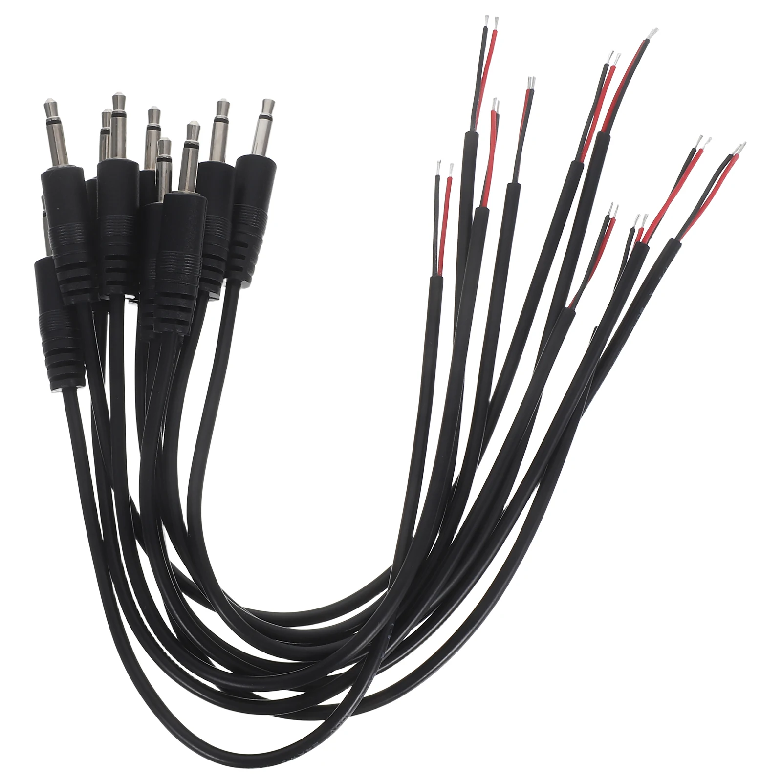

10pcs 3 5mm Audio Cable Mono Male Plug Bare Wire Adapter Microphone Headphone Cord Repair Speakers Phone Mp3 Gaming Device Jack