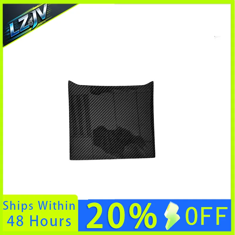 LZJV Real Carbon Fiber Interior Center Console Panel Storage Cover For BMW X6 G06 2019-2022