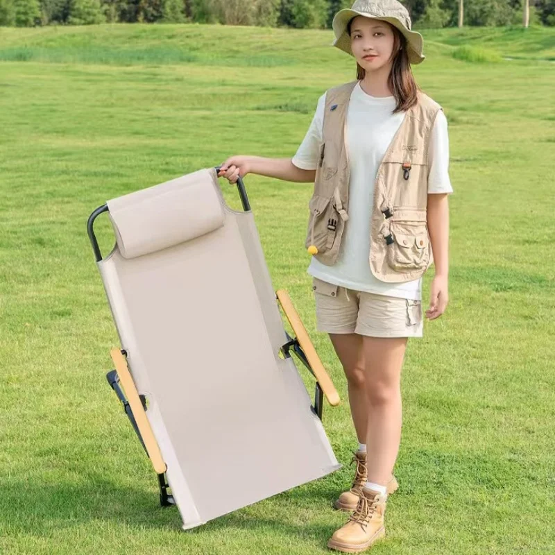 Nueva silla Kermit mejorada, silla plegable de ángulo ajustable de 5 engranajes, sillas con respaldo alto para acampar al aire libre, silla de pesca