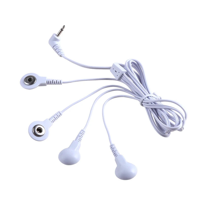 2.5mm 2/4way Electric Cable Conductive Line Wire Shock For Muscle Stimulator Massage  Acupuncture Massager