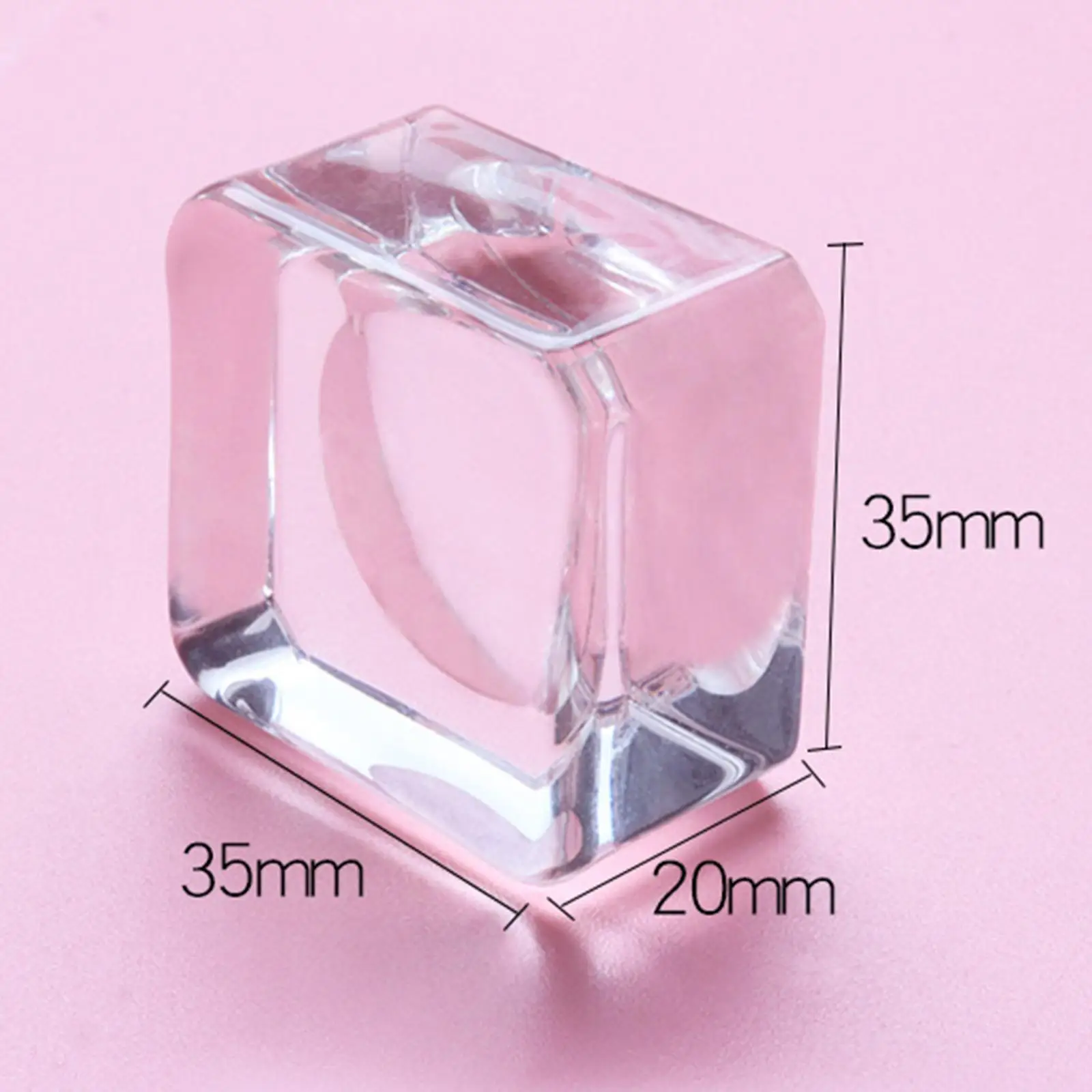 Crystal Glass Eyelash Extensions Glue Holder Pads Container Pallet Stand