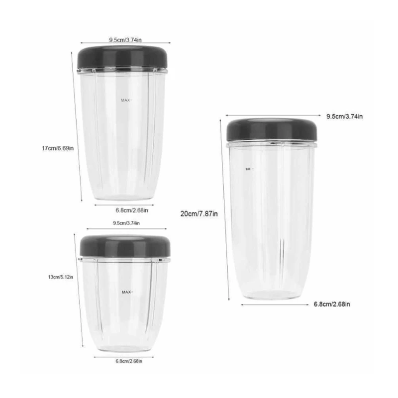 3 個セットジューサー交換用プラスチックジューサーカップ耐久性のあるプラスチックブレンダーカップ壊れないジュースカッププラスチック素材