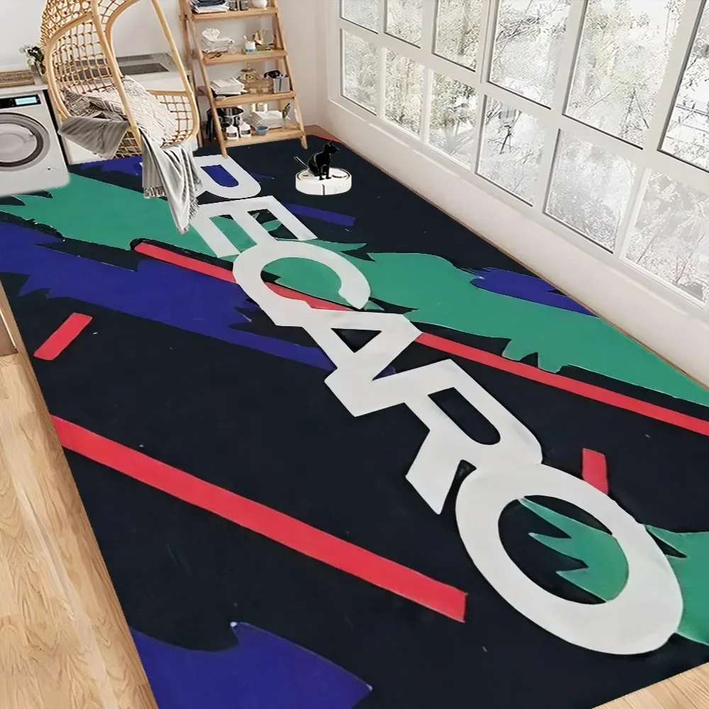 RECARO Letter Carpet Mat Rug Geometric Pattern Home Decoration with Colorful Stripes for Living Room Laundry Room Bedroom Decor