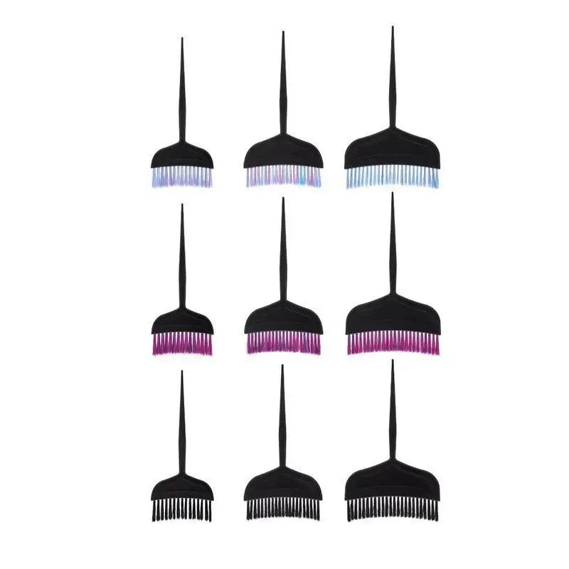 3 Pcs Non-Toxic Professional Hair Dye Brushes Soft Bristles Comfort Grip for Salon Home DIY Hair Coloring