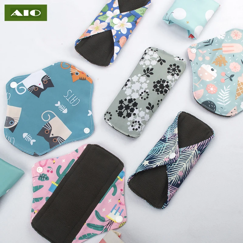 AIO 18*18cm Reusable Menstrual Pads for Women Environmental Protection Sanitary Napkin Washable Waterproof Sanitary Napkin