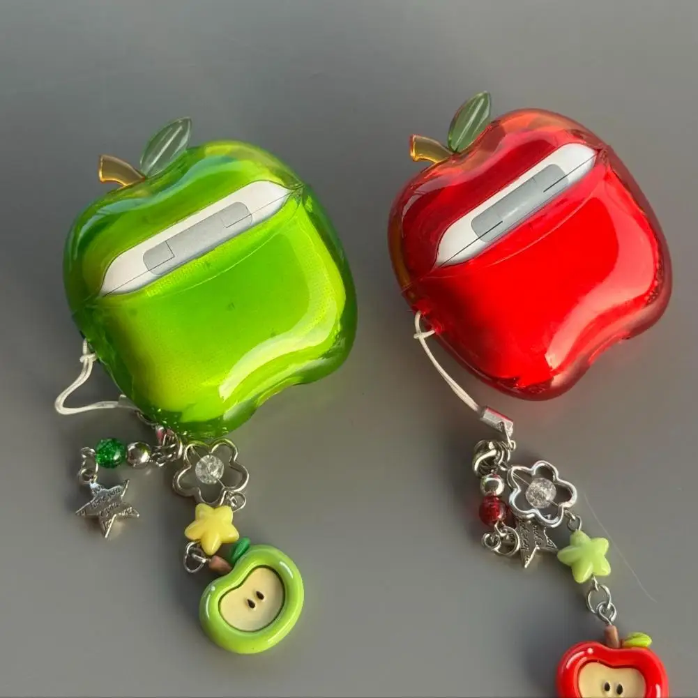 حافظة سماعة أذن ناعمة شفافة لأجهزة Airpods 4 مقاومة للسقوط على شكل أبل من مادة TPU تصميم ناعم مخصص لأجهزة Airpods الشخصية #2