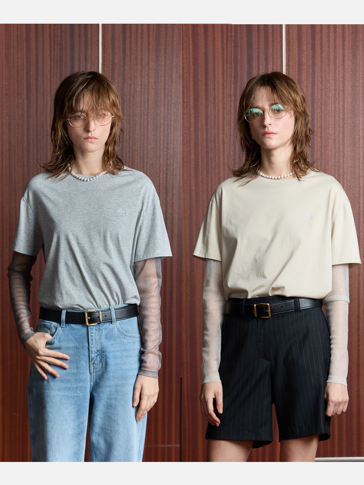 

SOV "lectuals" Elastic Me Patchwork Long Sve T-irt Base Layer Spring Autumn round Ne Cotton 00% Casual Sle