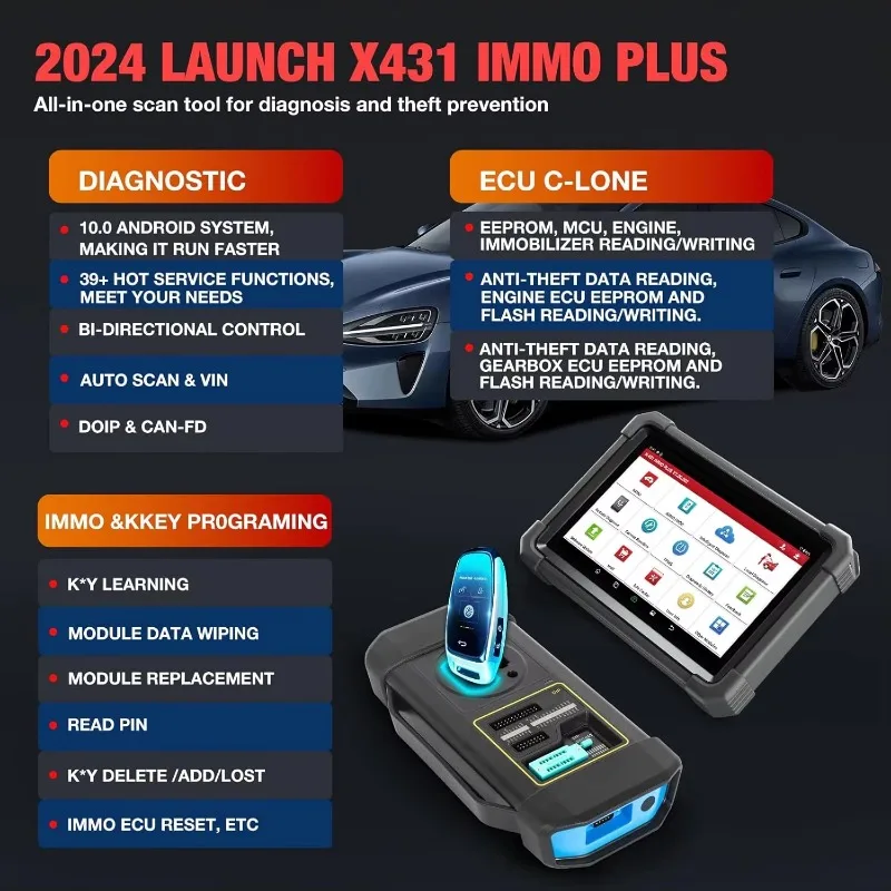 X431 IMMO Plus Diagnostic Tools X-PROG 3 Key Programmer Anti-Theft Matching Programming Car Scanner Pk X-431 V Elite