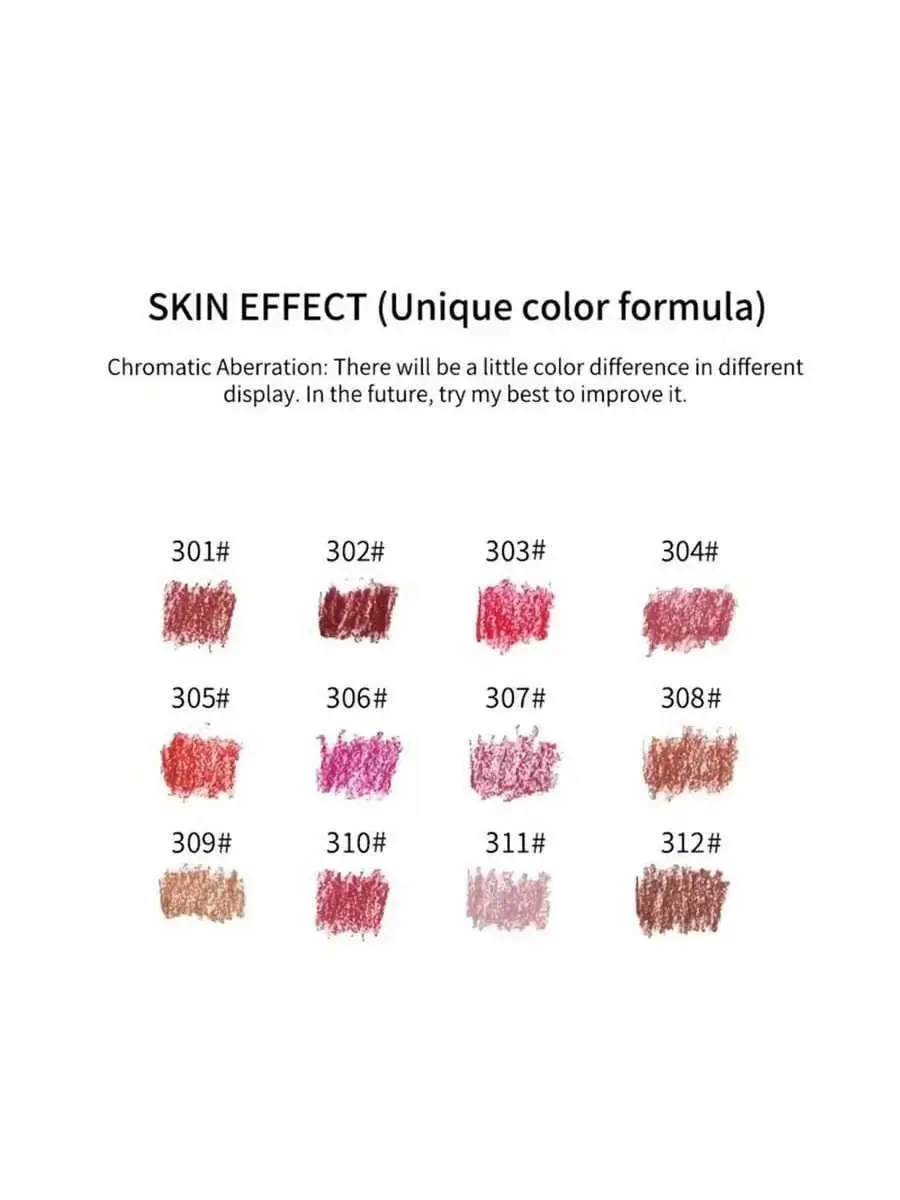 SHCOETY Europe and America cross-border 12 color matte mouth red lip pencil set nude color durable color makeup - view 4