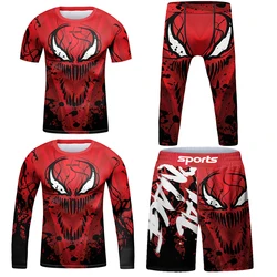 MMA kids Rash guard Jiu jitsu t-shirt + Pant set Rushguard BjJ Kickboxing maglie Boy Children Gi Muay Thai Shorts camicie sportive