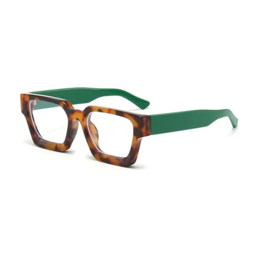 

EYLRIM Thick Square Frame Light Glasses for Women Men Non Prescription Computer Eyeglasses