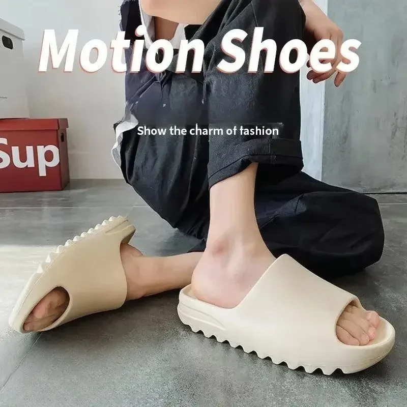 New style High-quality super-soft EVA sole summer men's bathroom slippers household slippers couple beach sandals men's slipper image 3
