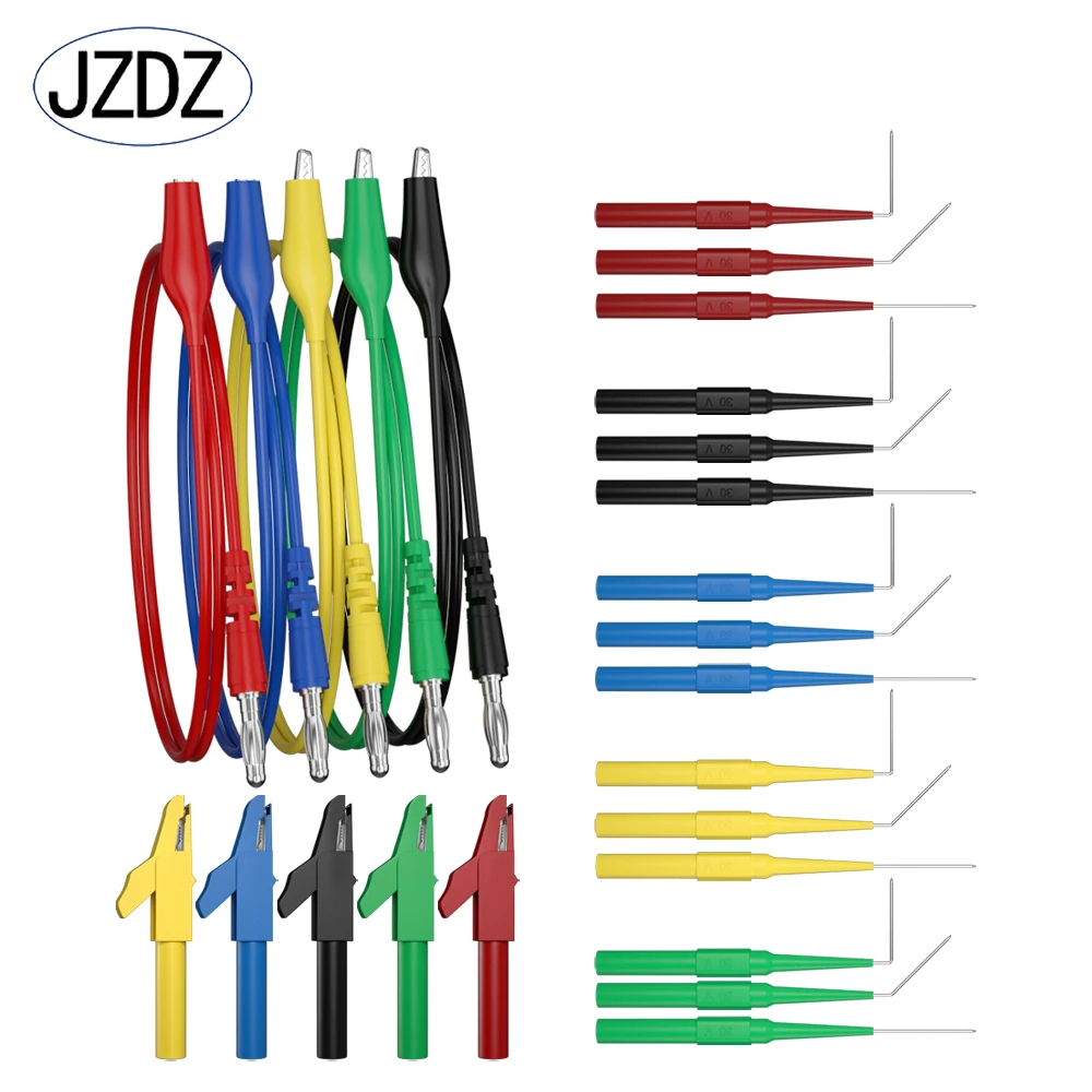 Kit di puntali per multimetro JZDZ clip a coccodrillo per Kit di sonde di prova per spina a Banana da 4MM strumenti di prova elettrici JT8006