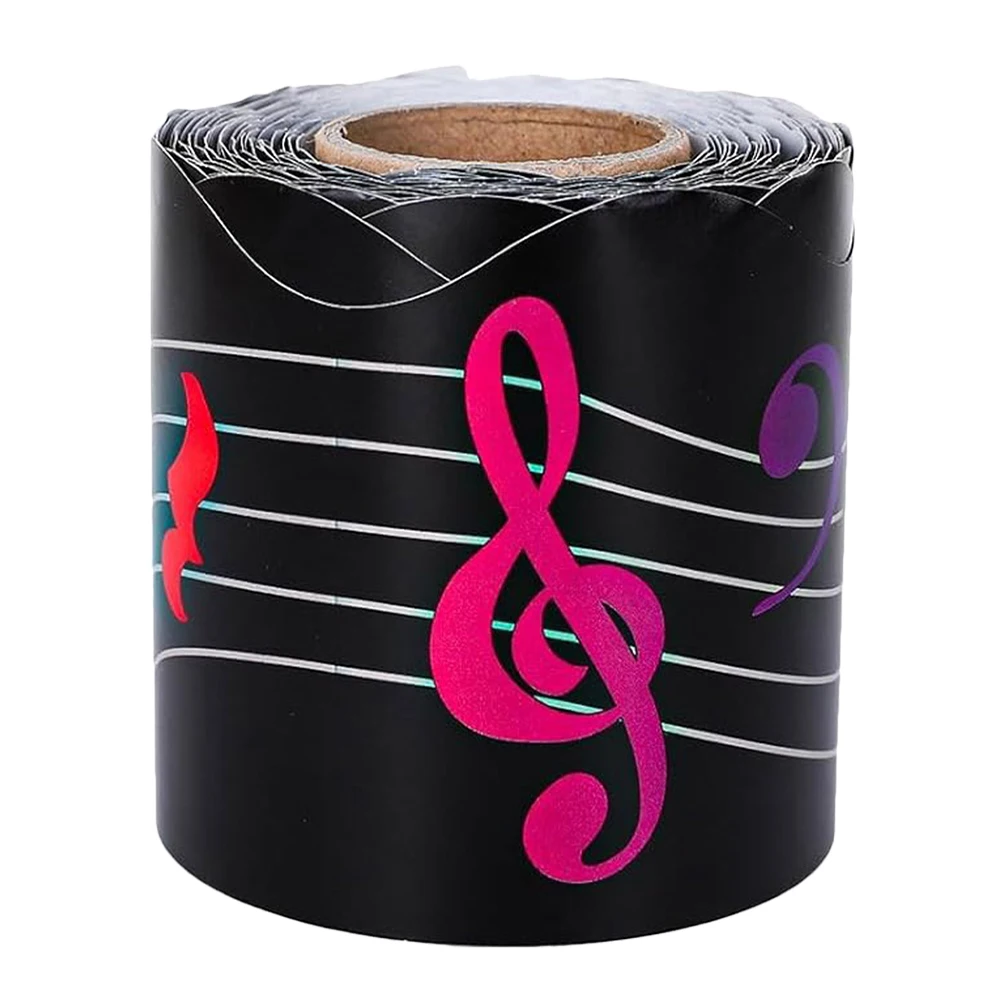

Music Border Stickers Bulletin Board Borders Classroom Decor Wall Decals Border Trim Sticker Chalkboard Adhesive Roll Easy