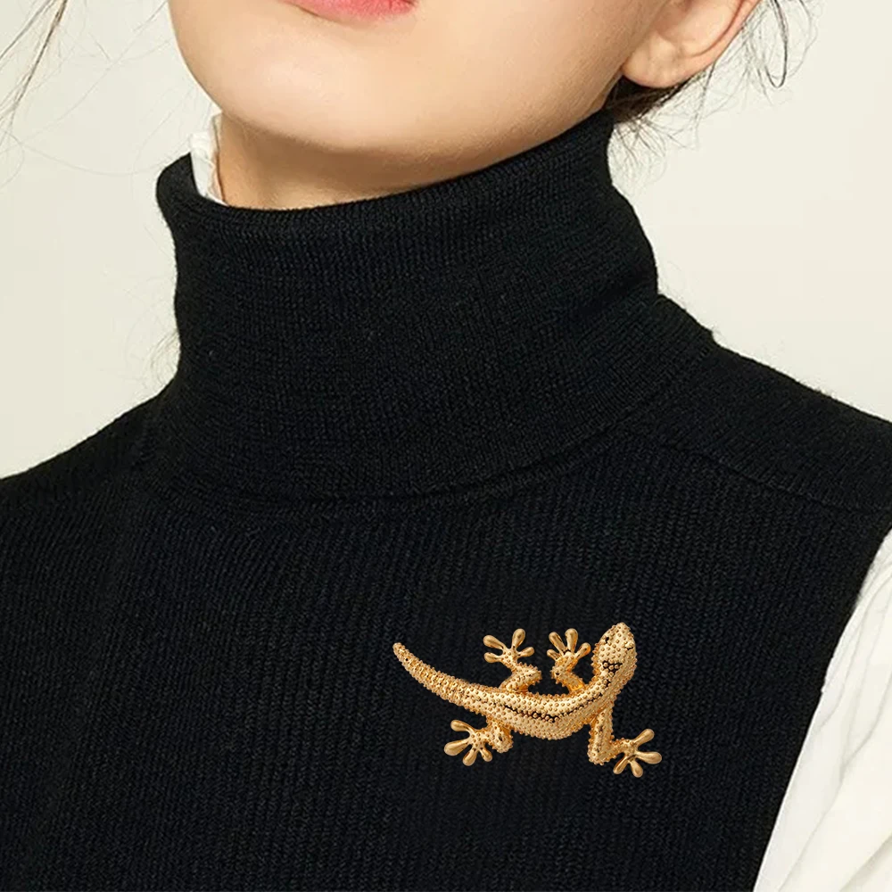 

Cute Lizard Gecko Brooch for Women Men Vintage Insect Brooch Bag Clothes Label Jewelry Suit Accessories Gift Pin