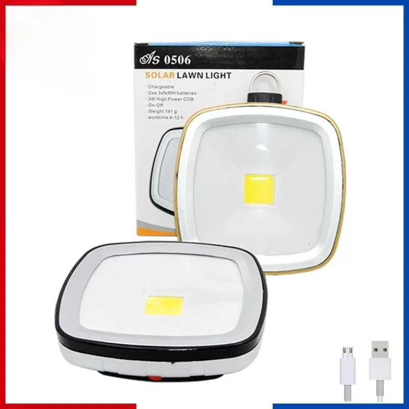 

Уличный солнечный прожектор, USB-зарядка для кемпинговой палатки, портативный аварийный фонарик с двойными источниками света