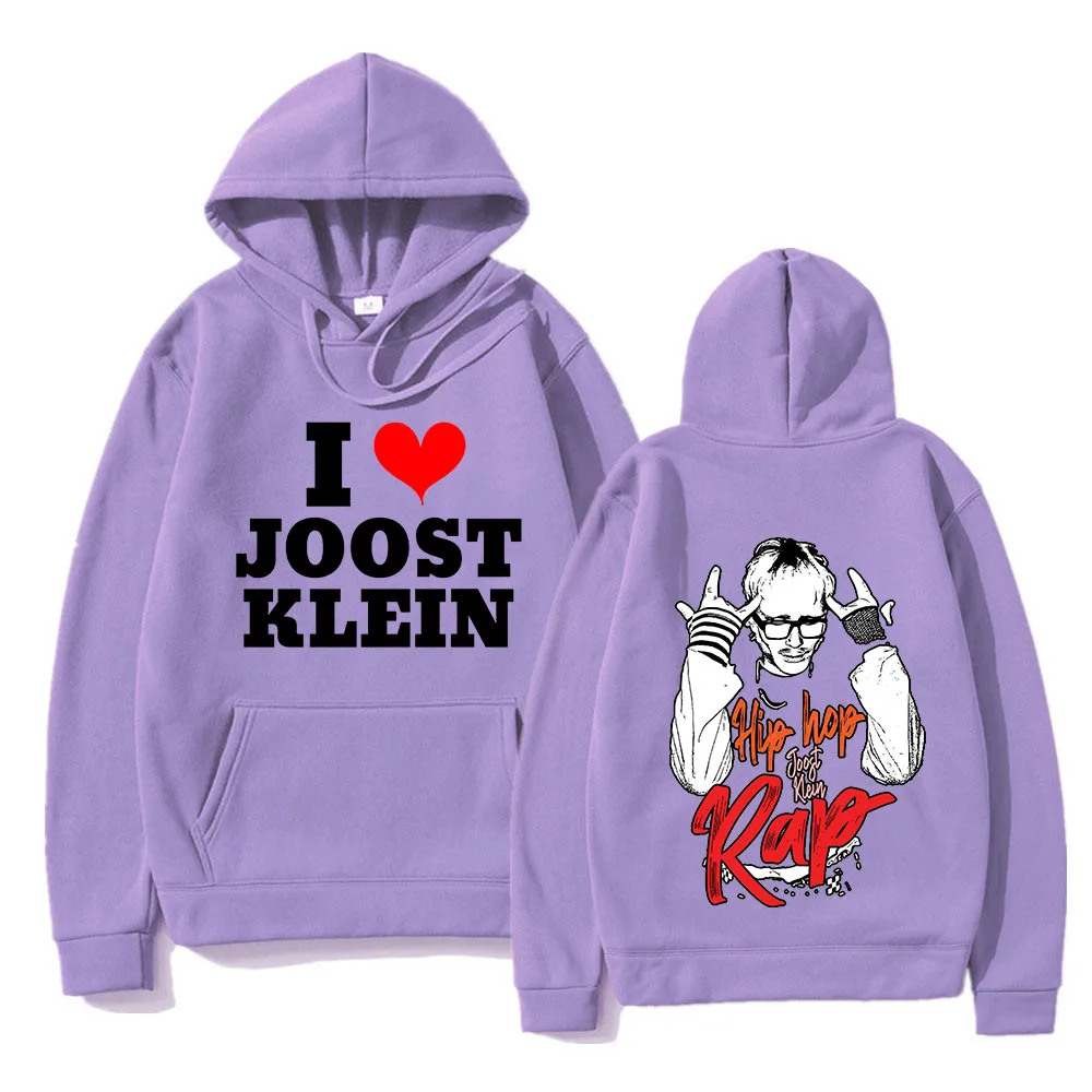 أنا أحب جوست كلاين هوديي للرجال والنساء ، البلوفرات خمر ، سويت شيرت الهيب هوب ، أزياء هاراجوكو ، الخريف ، الشتاء