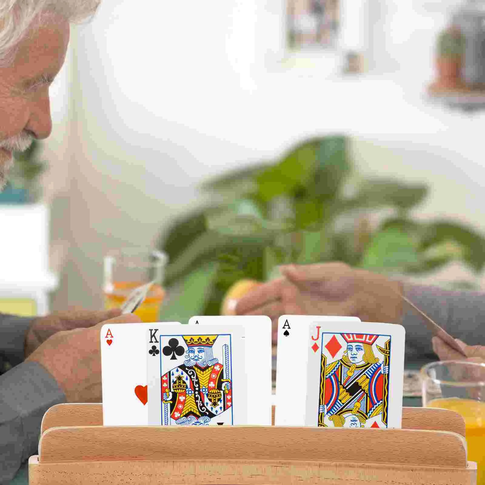 Socles de cartes de jeu en bois, porte-photo, pont d'affichage, plateau de jeu, Show T1